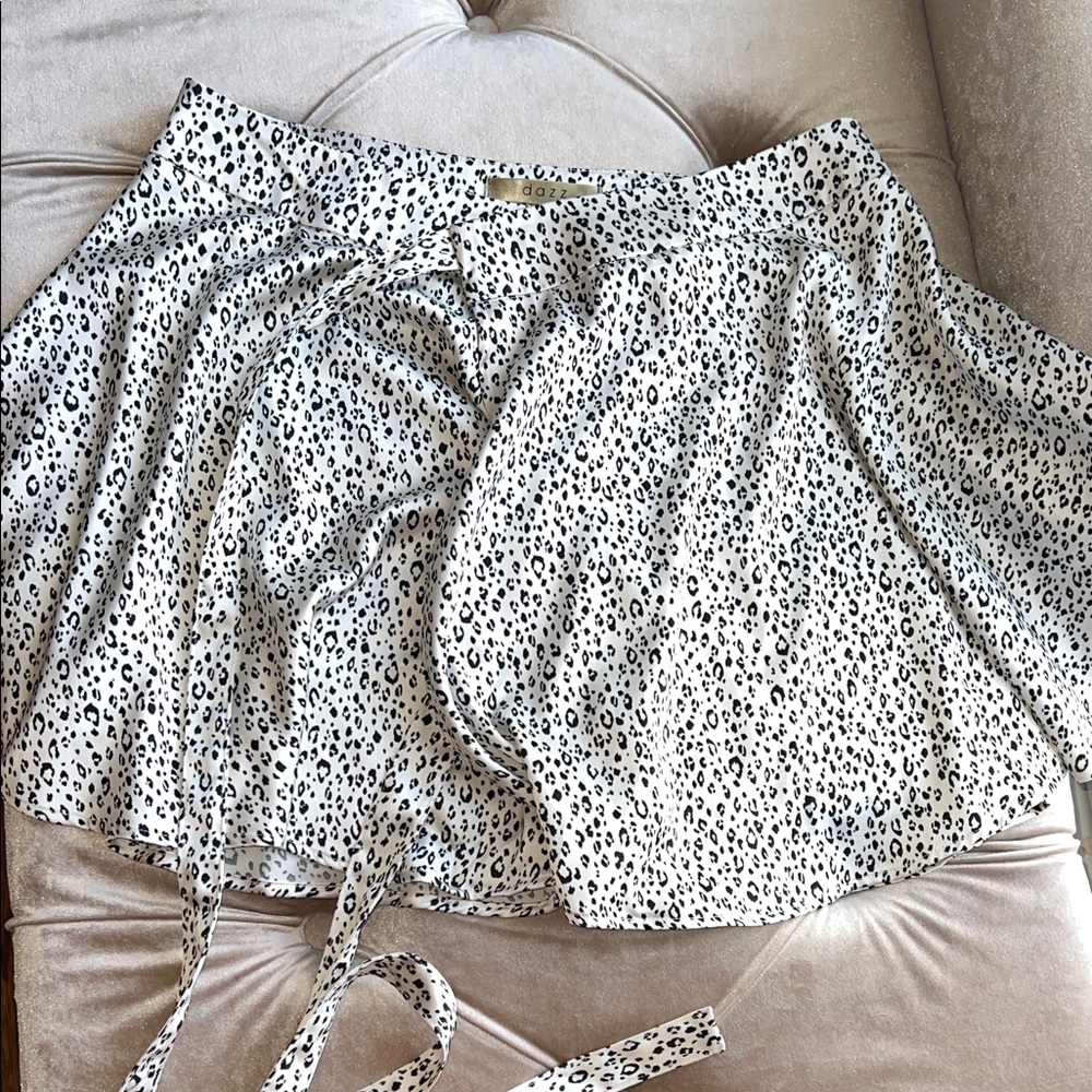 Leopard Print Mini Skirt